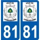 81 Graulhet logo sticker plate stickers city