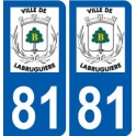 81 Graulhet logo autocollant plaque stickers ville