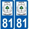 81 Graulhet logo autocollant plaque stickers ville