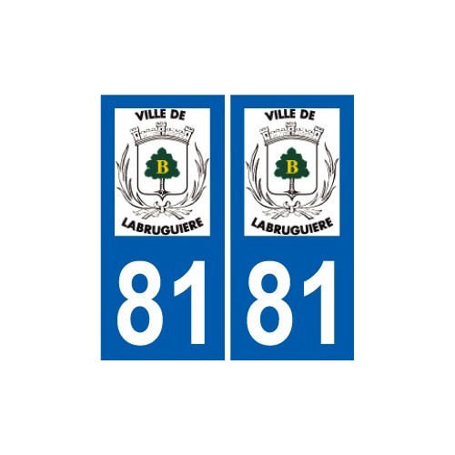 81 Graulhet logo sticker plate stickers city