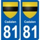 81 Graulhet coat of arms sticker plate stickers city