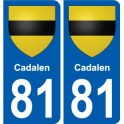 81 Graulhet blason autocollant plaque stickers ville