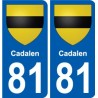 81 Graulhet stemma adesivo piastra adesivi città