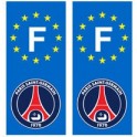 El PSG en París de Fútbol F placa etiqueta