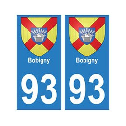 93 Bobigny blason autocollant plaque stickers ville