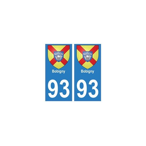 93 Bobigny blason autocollant plaque stickers ville