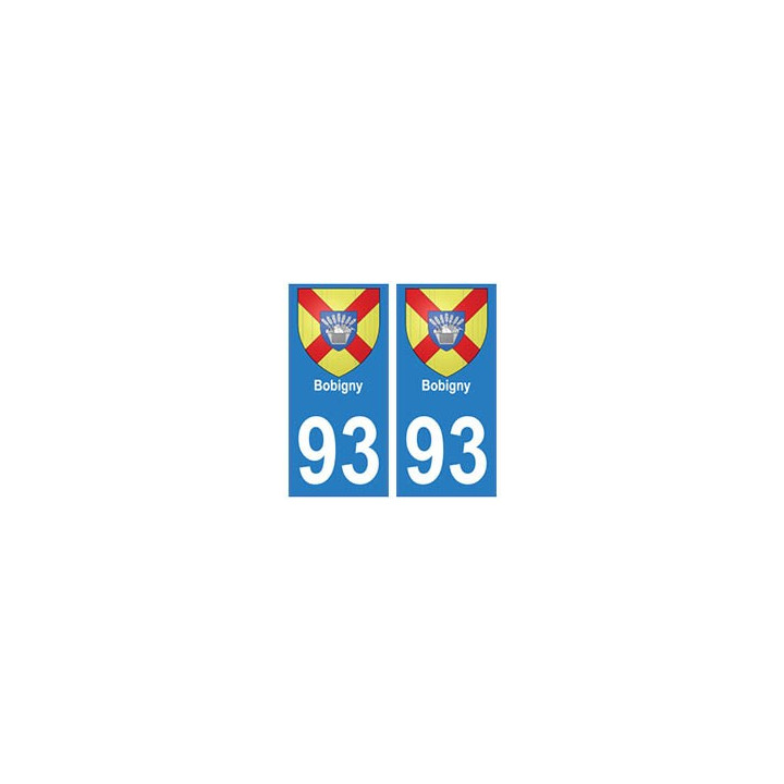93 Bobigny blason autocollant plaque stickers ville