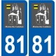 81 Graulhet logo adesivo piastra adesivi città