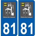 81 Graulhet logo sticker plate stickers city