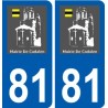81 Graulhet logo aufkleber typenschild aufkleber stadt