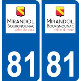 81 Graulhet logo autocollant plaque stickers ville