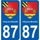 87 Panazol blason autocollant plaque stickers ville