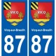 87 Panazol blason autocollant plaque stickers ville