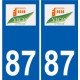 87 Panazol logo autocollant plaque stickers ville