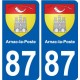 87 Panazol blason autocollant plaque stickers ville