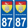 87 Panazol coat of arms sticker plate stickers city