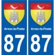 87 Panazol wappen aufkleber typenschild aufkleber stadt