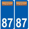 87 Panazol logotipo de la etiqueta engomada de la placa de pegatinas de la ciudad