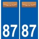 87 Panazol logo autocollant plaque stickers ville