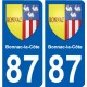 87 Panazol blason autocollant plaque stickers ville