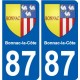 87 Panazol coat of arms sticker plate stickers city
