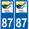 87 Panazol logo autocollant plaque stickers ville