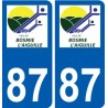 87 Panazol logotipo de la etiqueta engomada de la placa de pegatinas de la ciudad