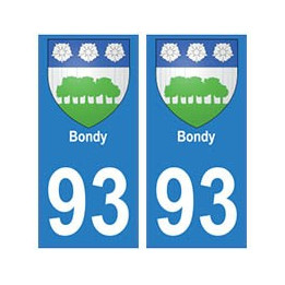 93 Bondy blason autocollant plaque stickers ville