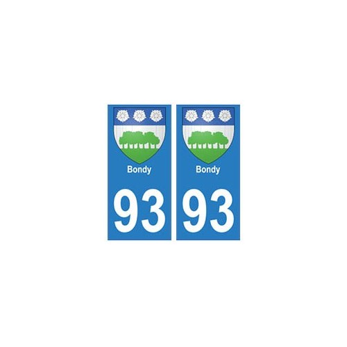 93 Bondy blason autocollant plaque stickers ville
