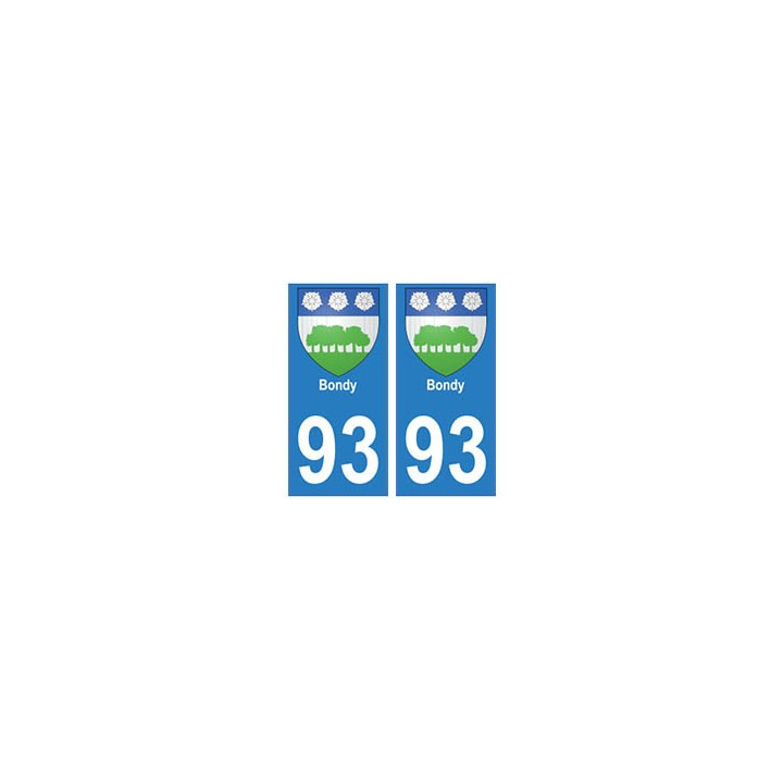 93 Bondy blason autocollant plaque stickers ville