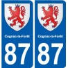 87 Panazol blason autocollant plaque stickers ville