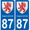 87 Panazol coat of arms sticker plate stickers city
