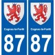 87 Panazol wappen aufkleber typenschild aufkleber stadt