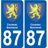87 Panazol blason autocollant plaque stickers ville