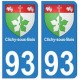 93 Clichy-sous-Bois blason autocollant plaque stickers ville