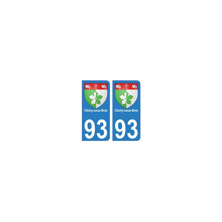 93 Clichy-sous-Bois blason autocollant plaque stickers ville