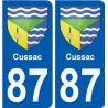 87 Panazol coat of arms sticker plate stickers city