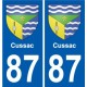 87 Panazol blason autocollant plaque stickers ville
