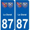 87 Panazol blason autocollant plaque stickers ville