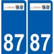 87 Panazol logotipo de la etiqueta engomada de la placa de pegatinas de la ciudad