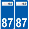 87 Panazol logo autocollant plaque stickers ville