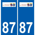 87 Panazol logotipo de la etiqueta engomada de la placa de pegatinas de la ciudad