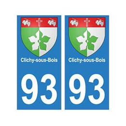 93 Clichy-sous-Bois blason autocollant plaque stickers ville