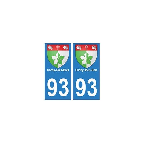 93 Clichy-sous-Bois blason autocollant plaque stickers ville