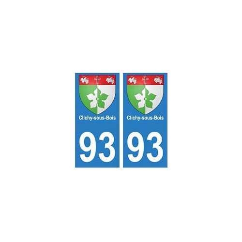 93 Clichy-sous-Bois blason autocollant plaque stickers ville