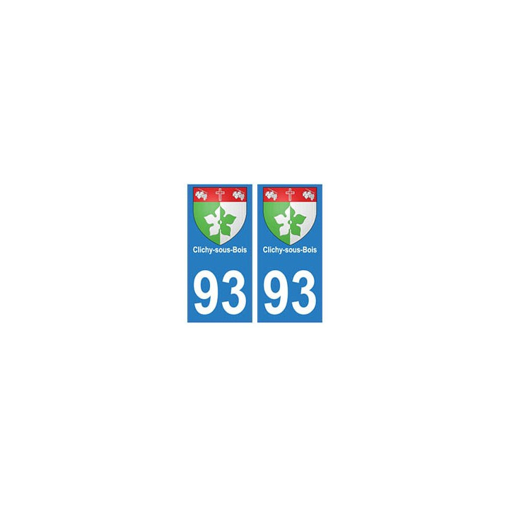 93 Clichy-sous-Bois blason autocollant plaque stickers ville