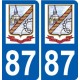 87 Panazol logotipo de la etiqueta engomada de la placa de pegatinas de la ciudad