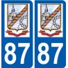 87 Panazol logotipo de la etiqueta engomada de la placa de pegatinas de la ciudad