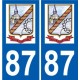 87 Panazol logo autocollant plaque stickers ville