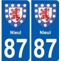 87 Panazol blason autocollant plaque stickers ville